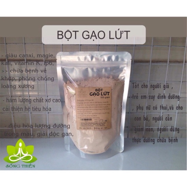 BỘT GẠO LỨT SỐNG 500gram Làm bánh bao, bánh biscotti