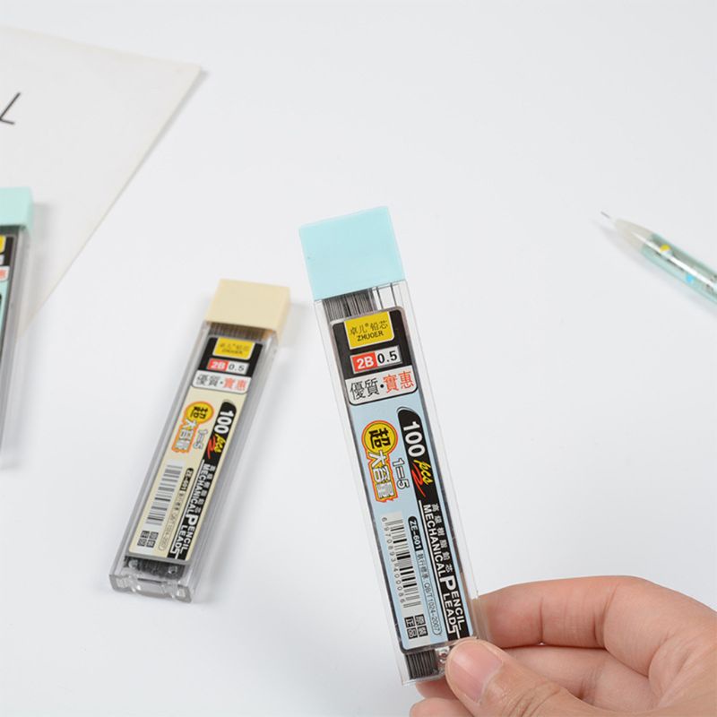 Bộ 100 cái lõi nạp bút chì cơ nhựa tự động 2B bằng graphite