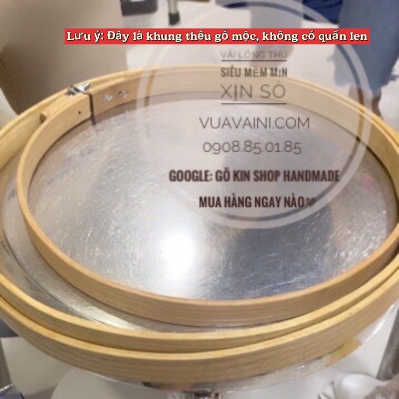 Khung thêu tròn bằng gỗ hàng đặt gia công đẹp, bền, chất lượng, bàn căng gỗ, chuyên dùng thêu tay, thêu máy