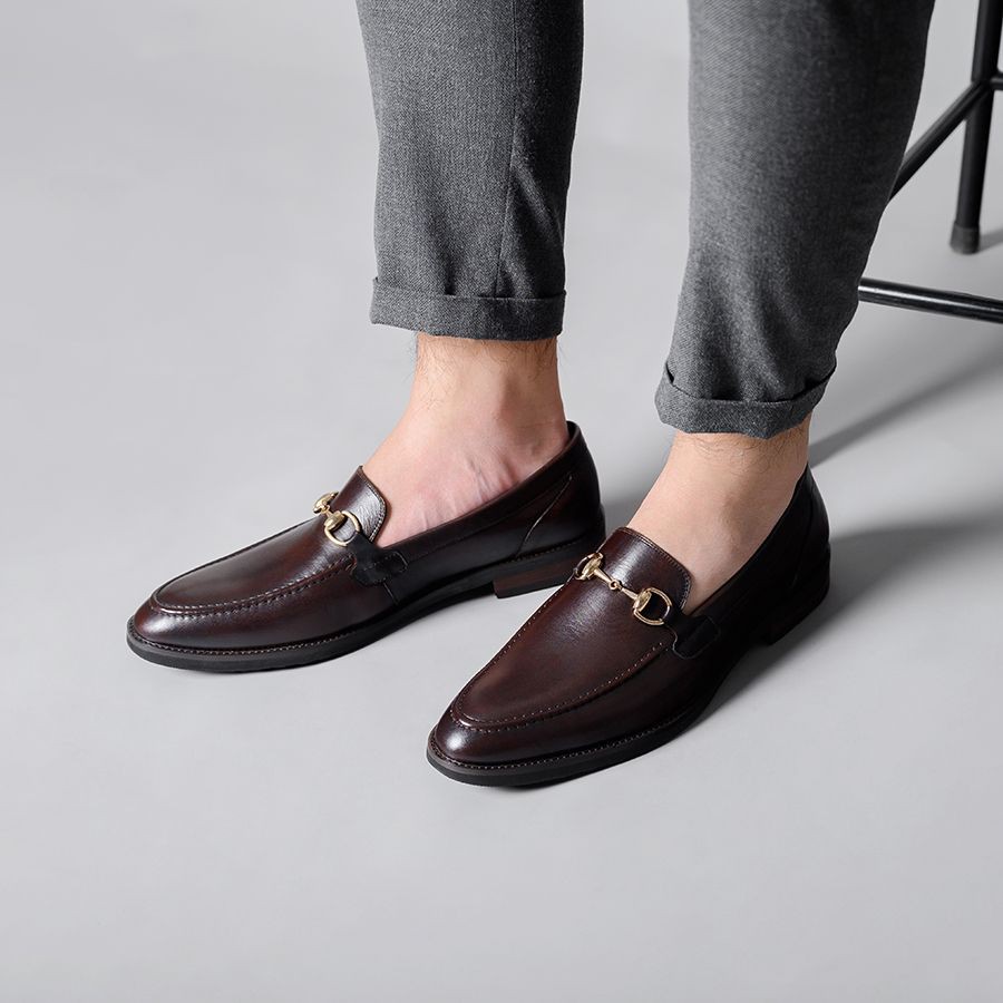 Giày nam Penny Loafer ,da bò thật toàn bộ từ châu Âu GNLA1136-CF