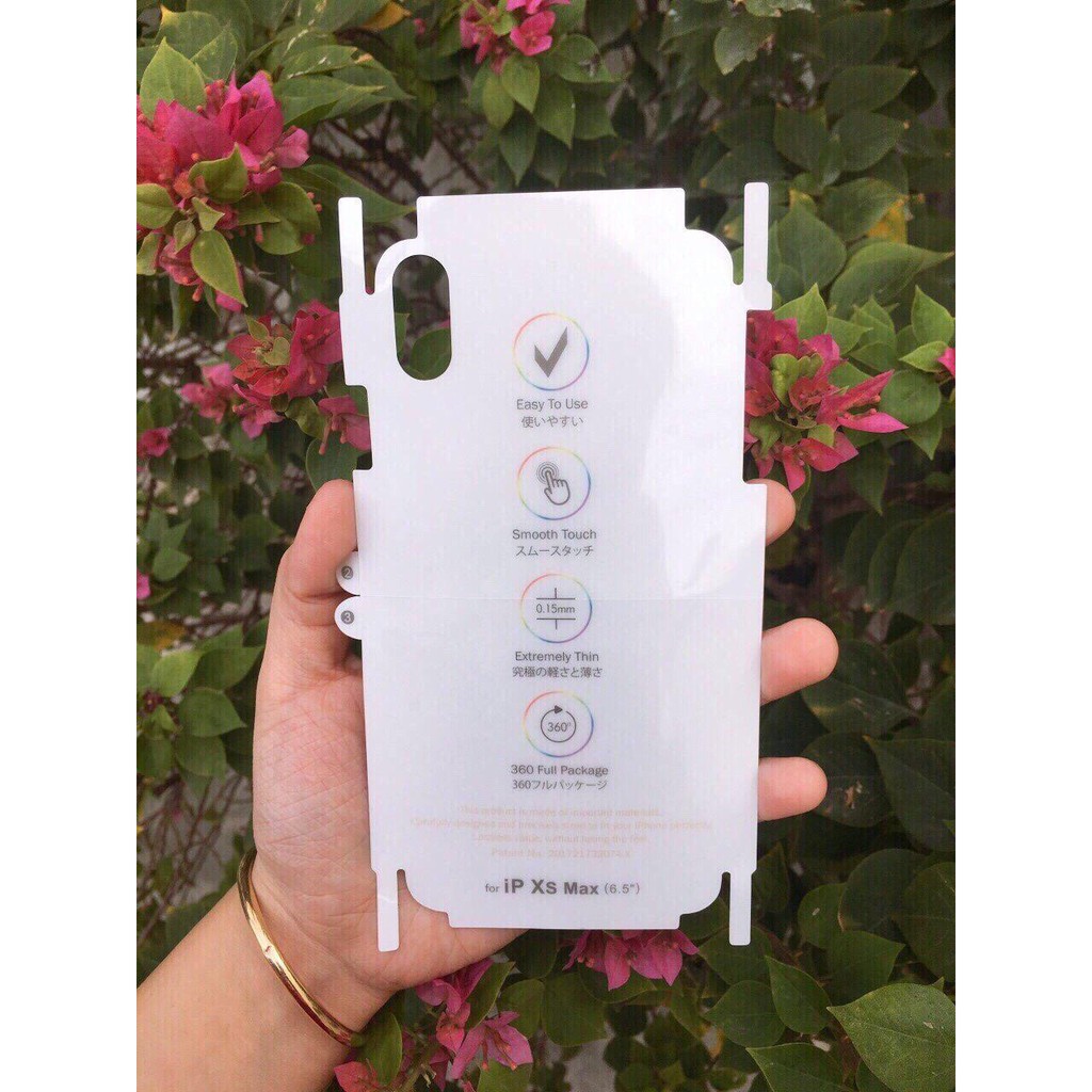 DÁN LƯNG PPF full màn lưng và viền cầu vồng 7plus/X/XS/XS MAX/11/12/13/Pro/ProMax