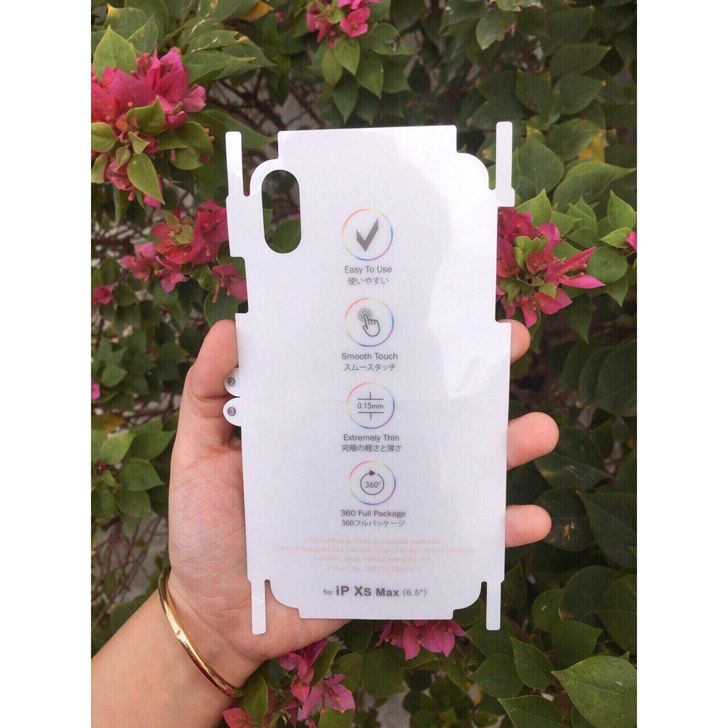 DÁN LƯNG PPF IPHONE full màn lưng và viền iphone 7plus/X/XS/XS MAX