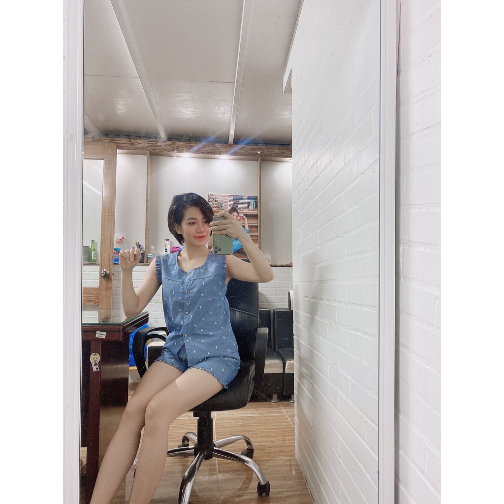 Bộ thôBộ mặc nhà đùi thô - Bộ mặc nhà karoll đùi NH21.195 (Nhiều màu, ảnh thật 100% kèm video)