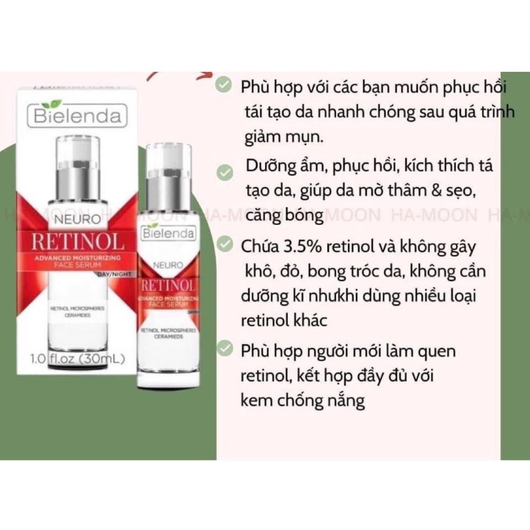 Serum dưỡng trắng Bielenda mờ nám tàn nhang thâm mụn giảm nếp nhăn săn chắc da nâng cơ mặt chống chảy xệ[𝐓𝐚̣̆𝐧𝐠 𝐦𝐚́𝐲]