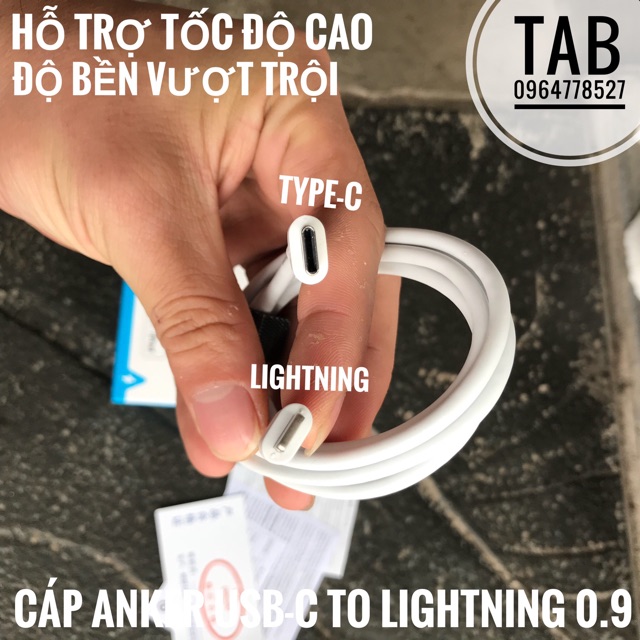 Cáp Anker PowerLine II C To L 0.9m Chính Hãng - A8632 (Bảo Hành 18T)