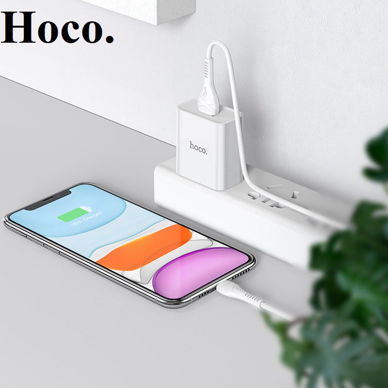 Củ sạc nhanh CHÍNH HÃNG Hoco C81 Tự Ngắt Thông Minh Khi Đầy Pin 1 Cổng USB 2.4A