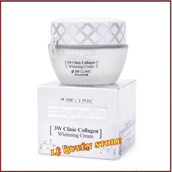 [ CHÍNH HÃNG] 💞 Kem Dưỡng Trắng Da Chống Lão Hóa Chiết Xuất Collagen 3W Clinic Hàn Quốc