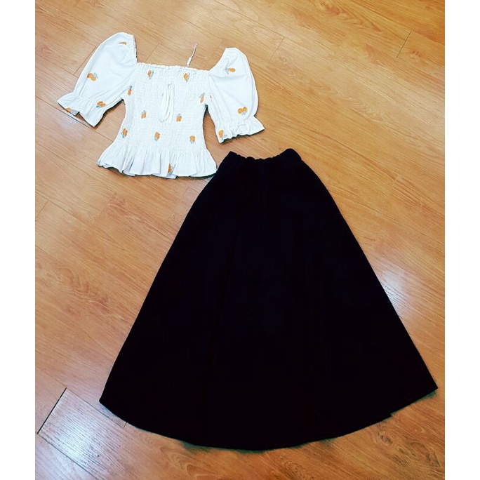 Sét áo kiểu + chân váy xòe Sz S