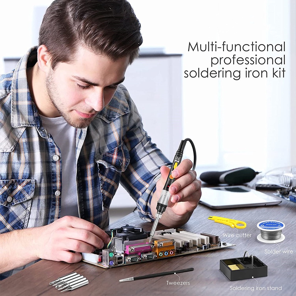 Bộ Dụng Cụ Hàn Sắt Mới 2022 60W 220V Kèm Nhíp