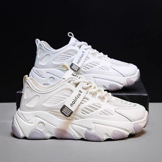 [GIÀY MÙA HÈ MỚI 2020] Giày thể thao nữ 700V3 màu trắng/kem lưới thoáng chân nâng độn đế 5cm đẹp hot trend đi mưa đi học