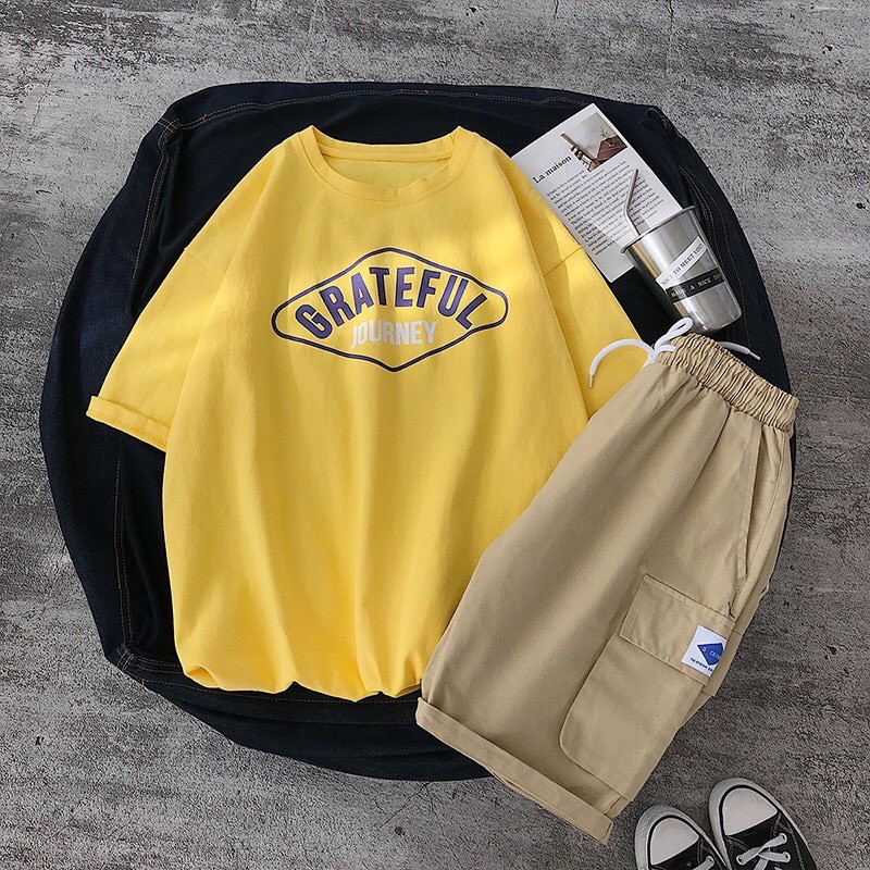 Set đồ nam - Bộ Thể Thao Unisex ⚡ 𝐇𝐚̀𝐧𝐠 𝐂𝐚𝐨 𝐂𝐚̂́𝐩 ⚡ set đồ gồm quần chất kaki và áo phông chất cotton