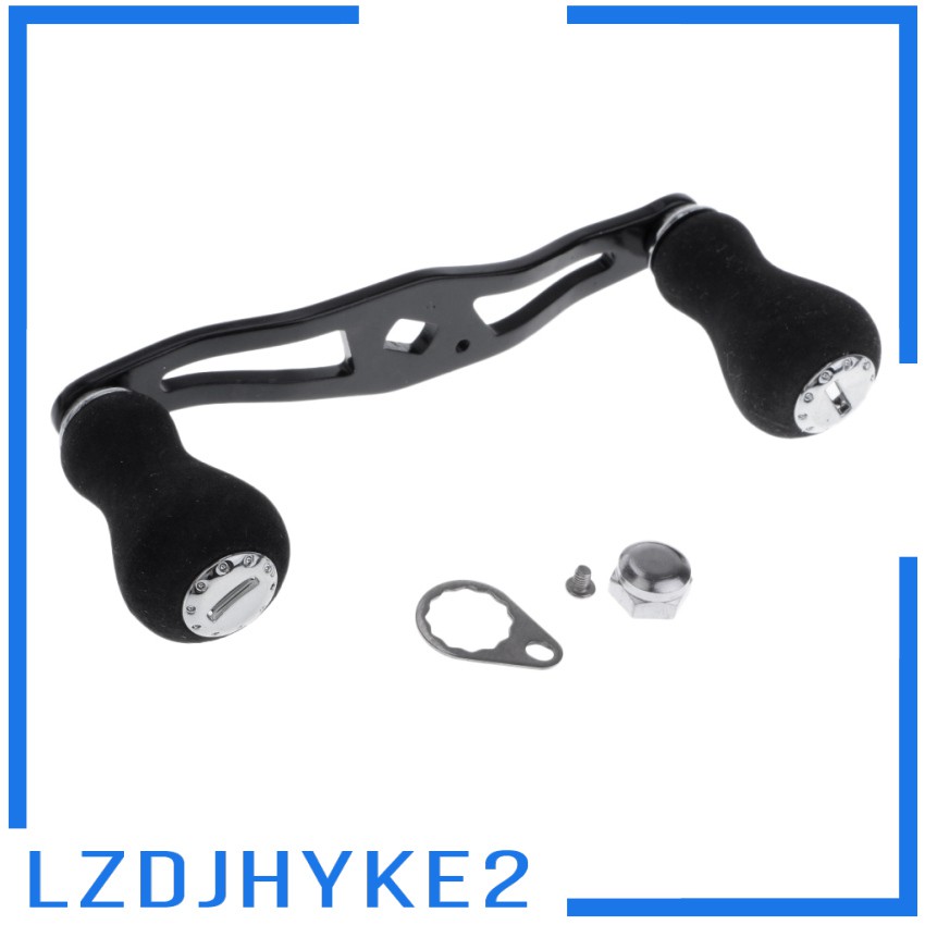 Tay cầm máy câu cá thay thế DIY bằng hợp kim nhôm màu đen