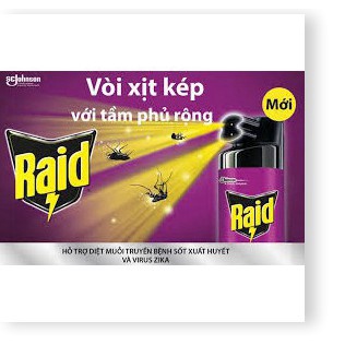 Bình xịt côn trùng Raid 600ml TẶNG 15% mỗi bình =700ml Điện Lực - Điện Lực