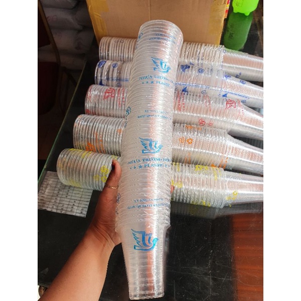 Lốc 50ly CÓ GÂN 280ml. Tùy chọn có nắp hoặc không
