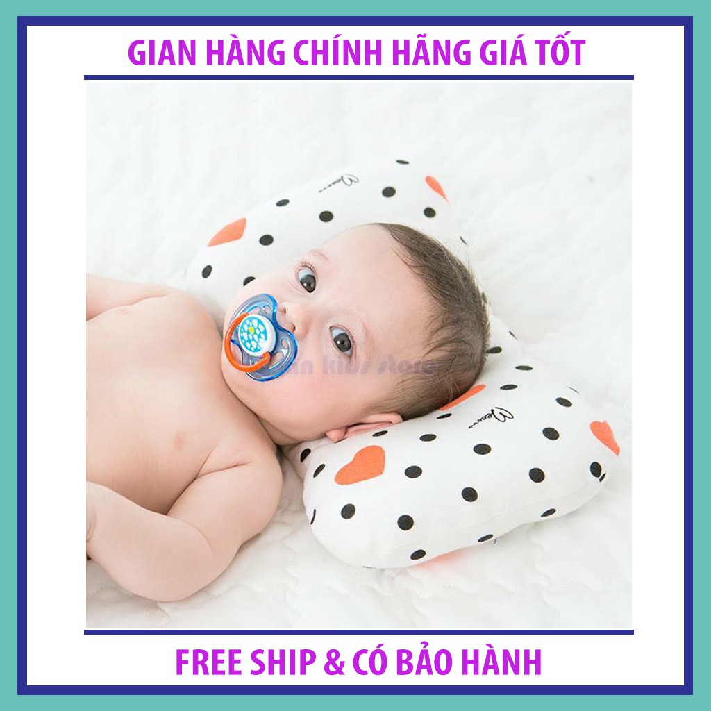 Gối lõm cao cấp Vuông Tròn vải muslin chống méo đầu, bẹt đầu, xô sợi tre bamboo an toàn cho bé yêu