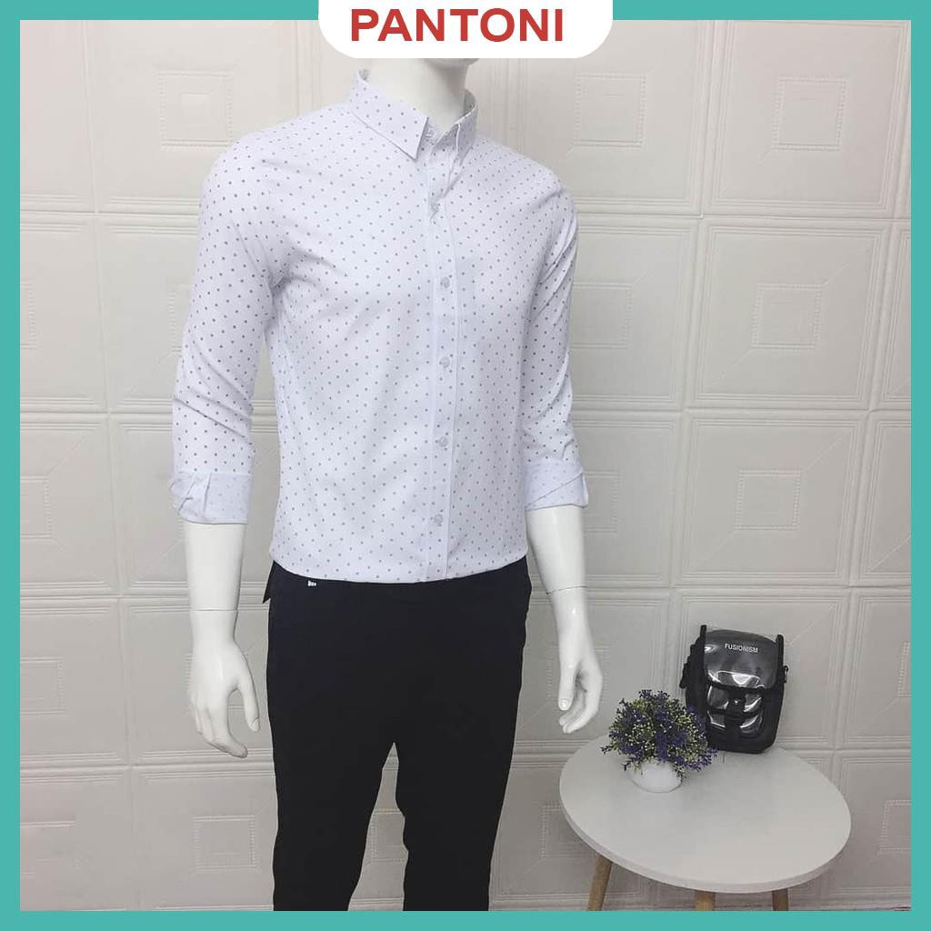 Áo sơ mi nam Họa tiết chấm bi dài tay dáng ôm body , chuẩn thiết kế Hàn Quốc(SMK)