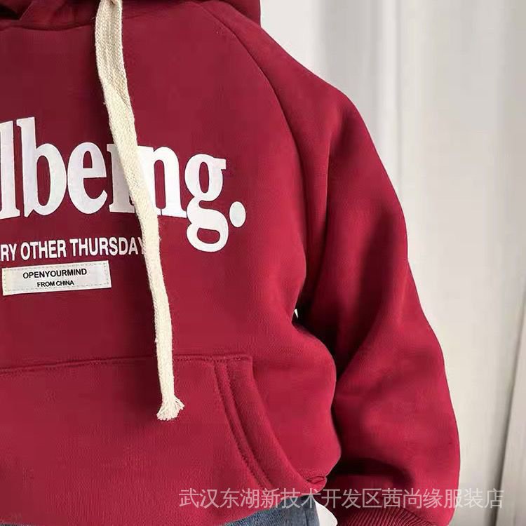 Áo Hoodie Dài Tay Lót Lông Cừu Giữ Ấm In Họa Tiết Thời Trang Thu Đông Cho Bé Trai Và Gái