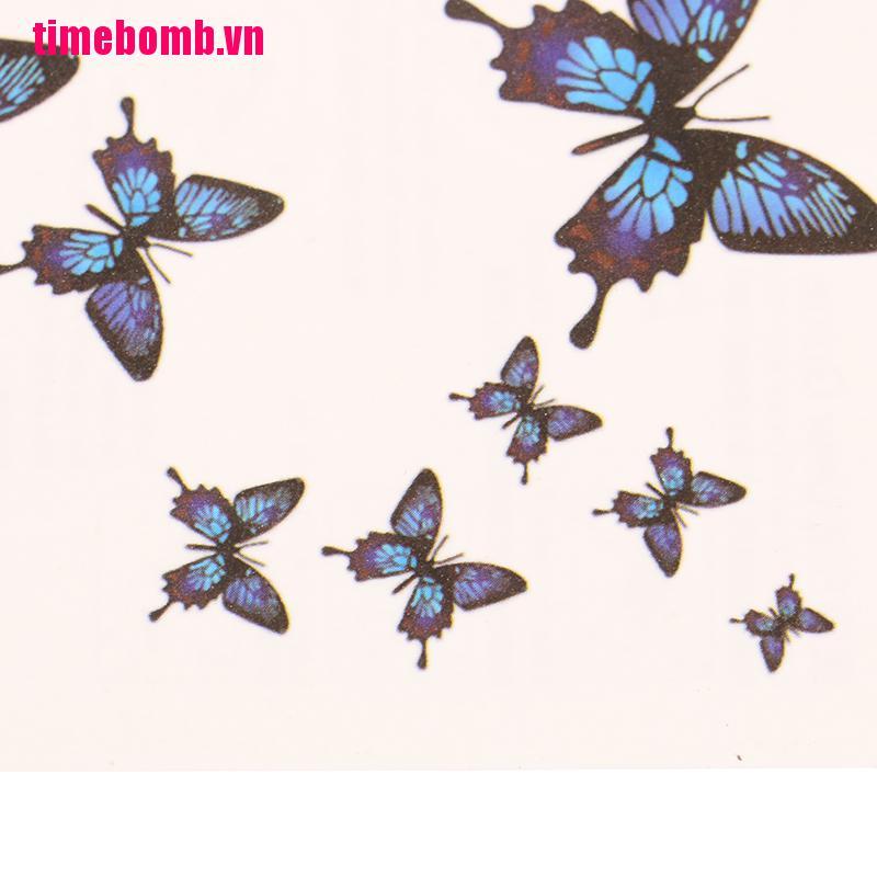Hình Xăm Dán Tạm Thời Hình Bướm 3d