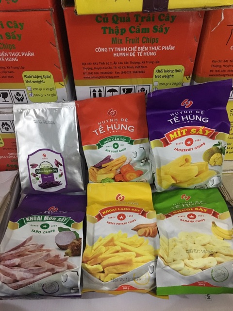 Gói 250g Khoai Tím Sấy Huynh Đệ Tề Hùng date 2024