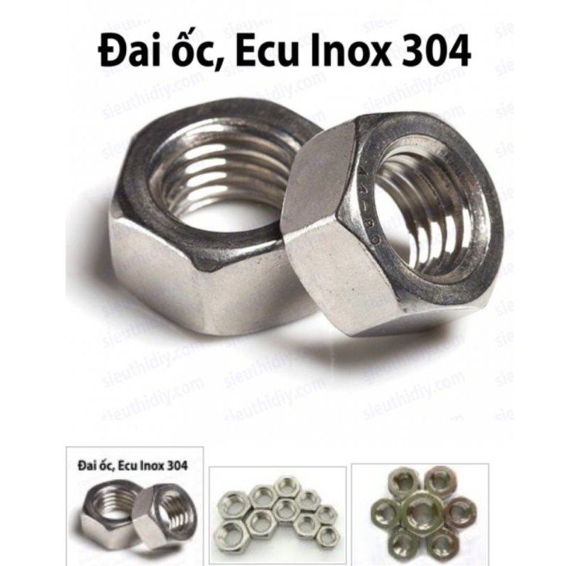 Bulon tán Ecu inox 304 size6ly.8ly.10ly.12ly.14ly16ly