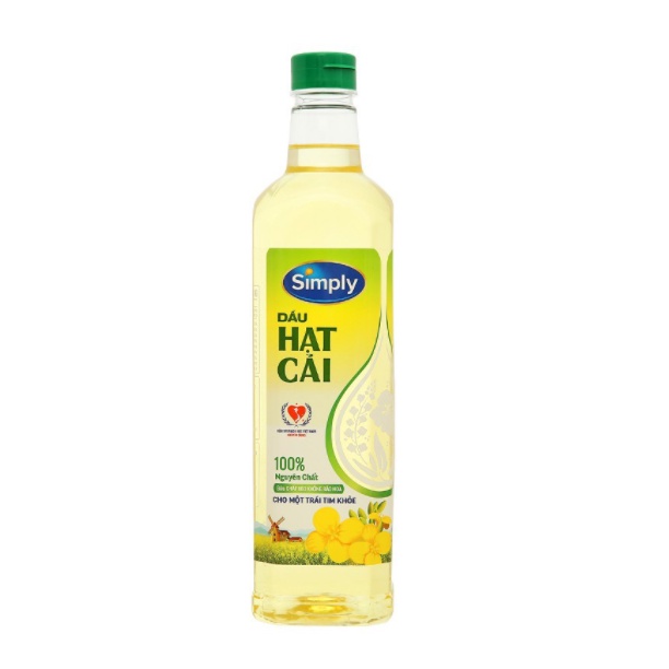 Dầu Ăn Simply Hạt Cải Chai 1 Lít