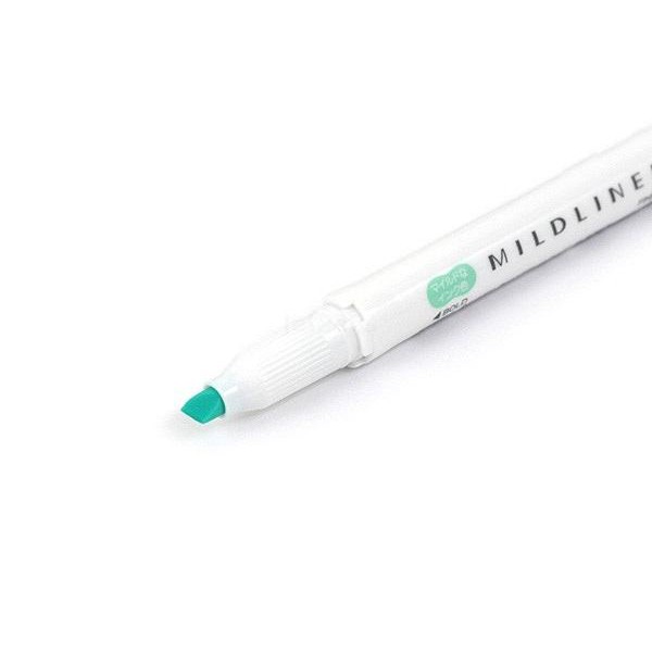 Bút đánh dấu hai đầu Zebra Mildliner Double-Sided Highlighter – Fine/Bold – Màu xanh lam (Mild Blue Green)