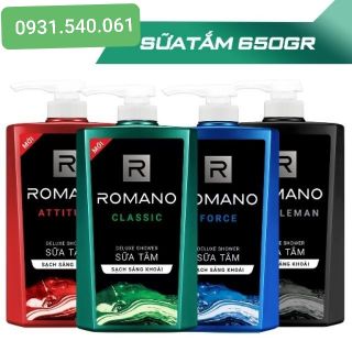SỮA TẮM ROMANO 650G.