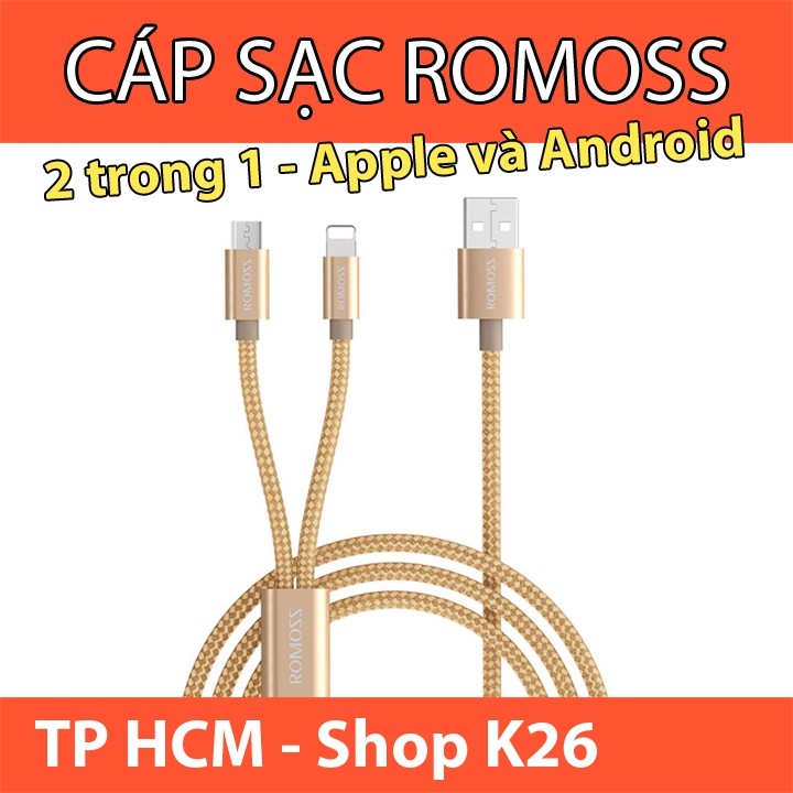 Cáp Sạc 2 Trong 1 Cho iPhone Và Android - Dài 1.5m