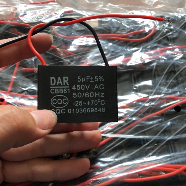 Tụ quạt 5UF -450V combo 5 tụ