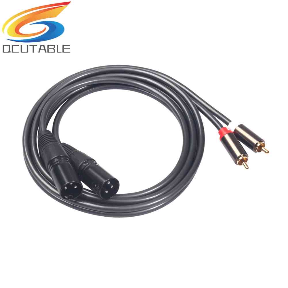Dây Cáp Âm Thanh 1.5m 4.9ft Dual XLR Male Sang Dual RCA Male