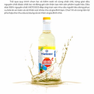 Dầu dừa Vietcoco cooking oil chai 1L