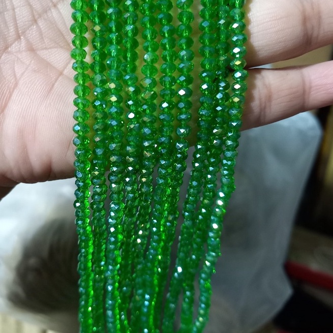 1 dây pha lê hình bánh cam size 4mm -khoảng 140 viên