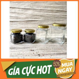 ❣️ Hũ Thủy Tinh Vuông Nắp Thiếc ❣️