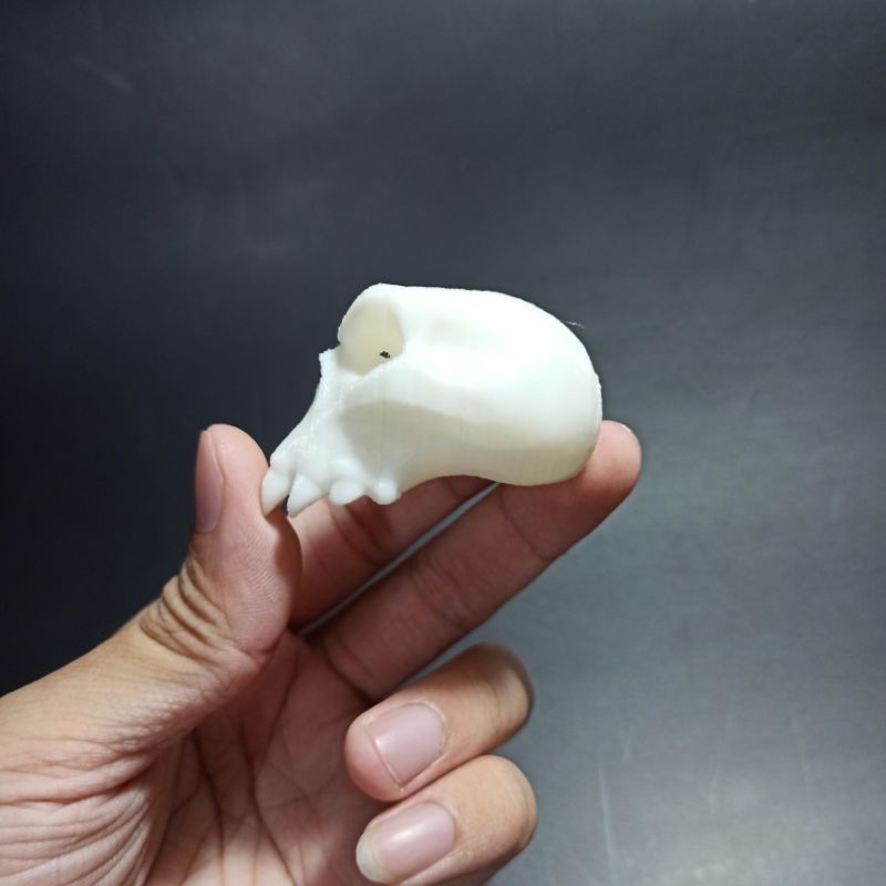 Mô hình đầu lâu Ork cao 36mm tỉ lệ 1:6, trang trí tiểu cảnh kinh dị, sa bàn, chuồng bò sát, halloween