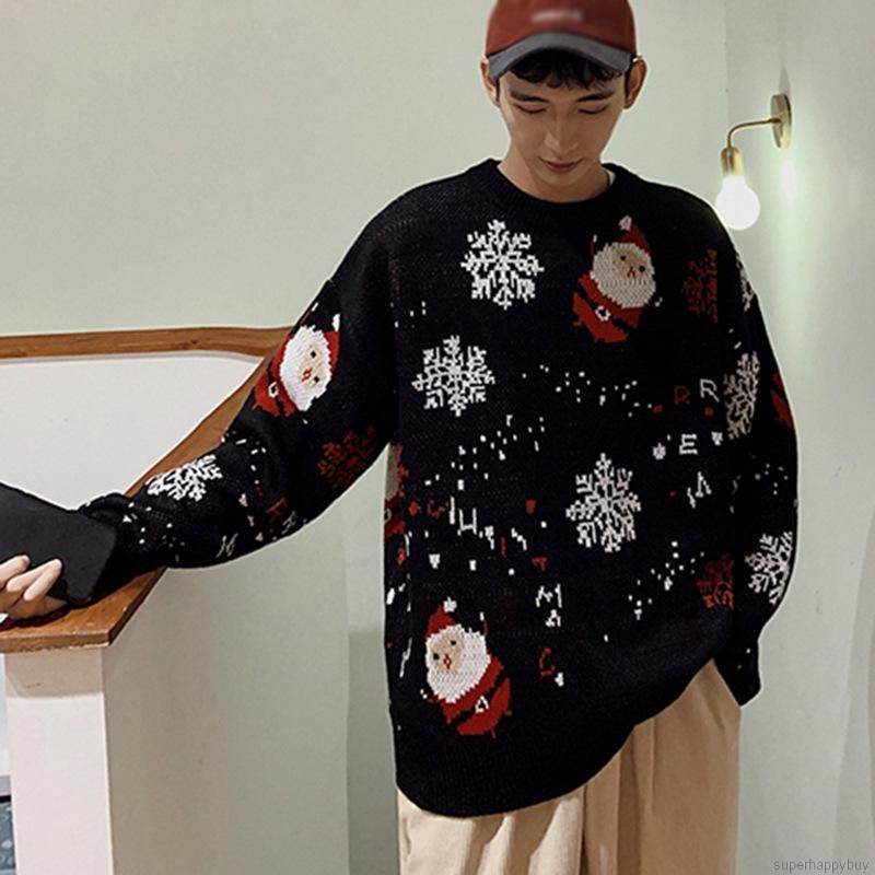 Áo len tay dài họa tiết ông già noel