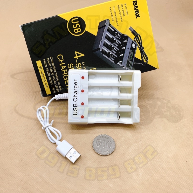 Bộ Sạc Pin Đa Năng Đầu USB - Sạc Pin 18650 14500 26650 Aa Aaa Tự Động Ngắt Khi Pin Đầy