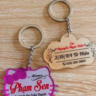 Móc khóa bảng hiệu shop