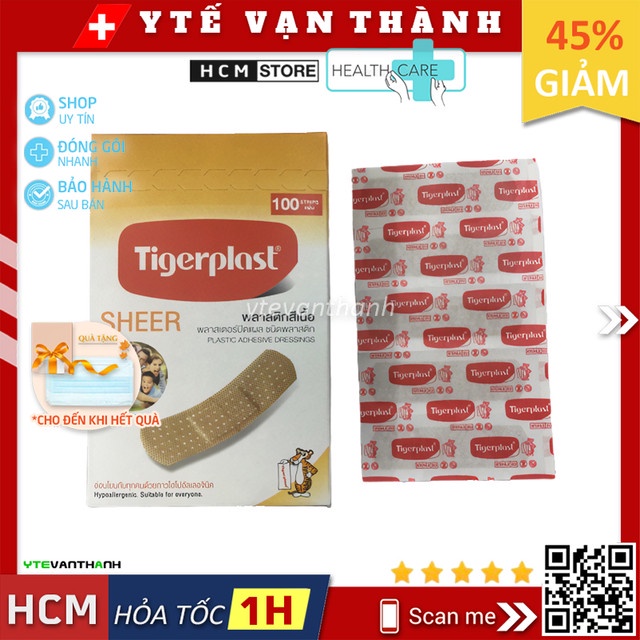 Băng Keo Cá Nhân Tigerplast SHEER | (Made in Thailand) -VT0355 | Y Tế Vạn Thành