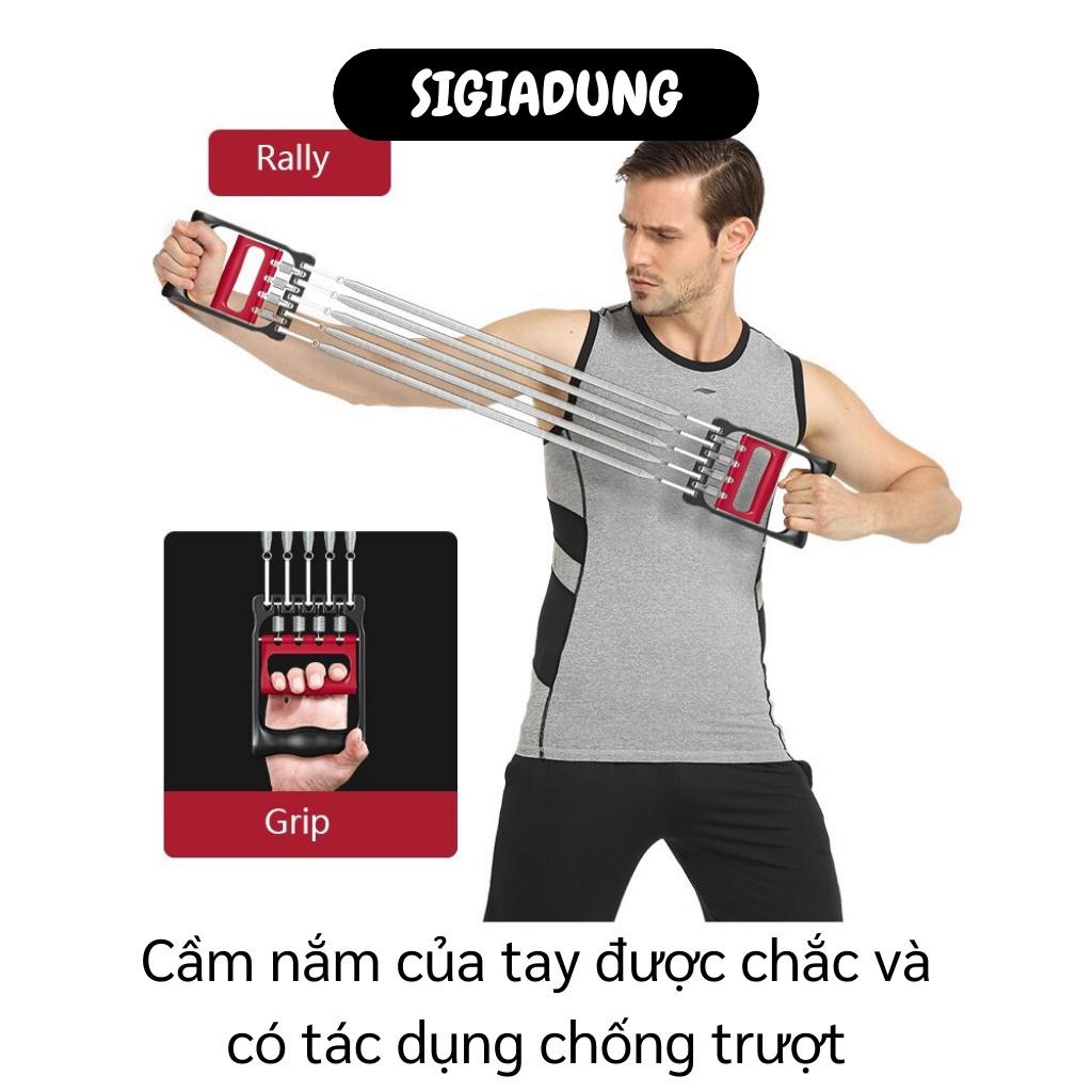 [SGD] Dây Kéo Lò Xo - Dụng Cụ Tập Gym Đa Năng Có 5 Lò Xo Kèm Bàn Đạp, Tập Cơ Ngực, Tay 9494