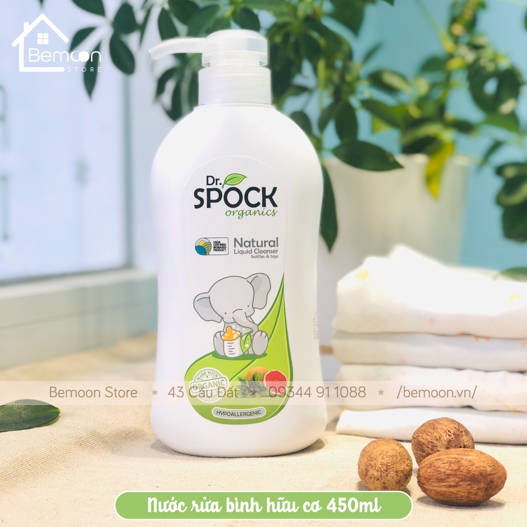 Nước rửa bình sữa hữu cơ Dr. Spock 450ml