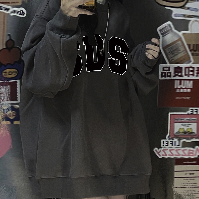 NRVP Áo Thun Tay Dài Oversize In Họa Tiết Phong Cách Hàn Quốc Thời Trang Cho Nam Và Nữ