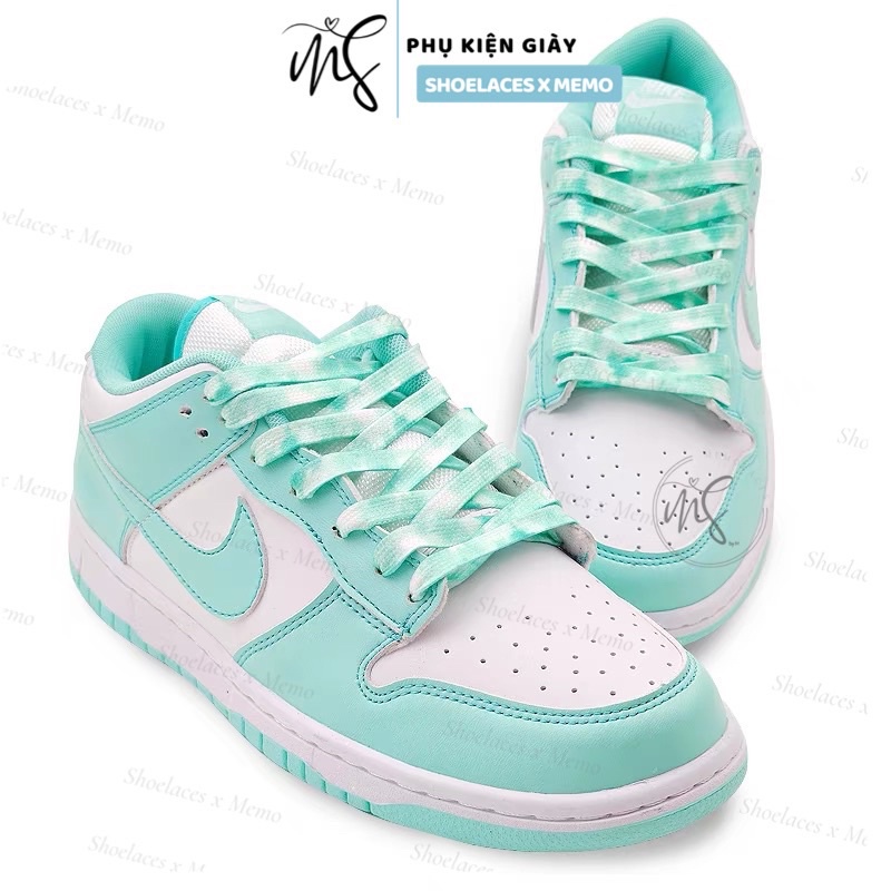 Dây Giày Loang Màu Tie Dye Green Dùng Cho AF1 AJ1