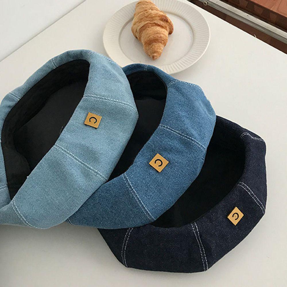 Mũ Beret Denim Thời Trang Đường Phố Cá Tính Cho Nữ