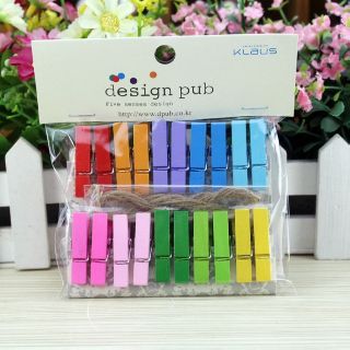 Set 20 kẹp gỗ mini phơi vật dụng nhỏ với nhiều màu sắc ngẫu nhiên, dễ thương