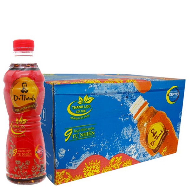 THÙNG 24 CHAI TRÀ THANH NHIỆT DR.THANH 330ML/ TRÀ THẢO MỘC DR THANH