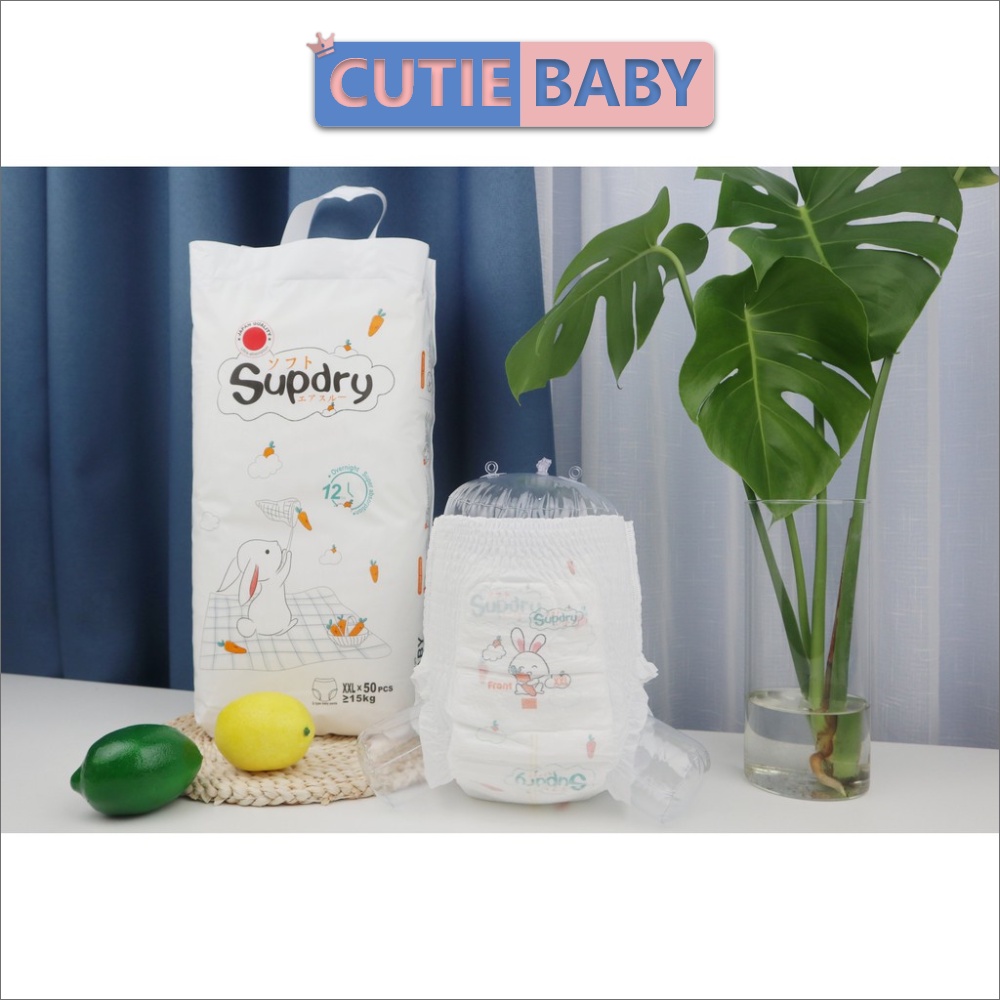 Bỉm Tã SUPDRY nội địa Trung quần/dán đủ size S72/M66/L60/M64/L58/XL52/XXL50/XXXL46 cho bé, trẻ sơ sinh - Cutiebaby