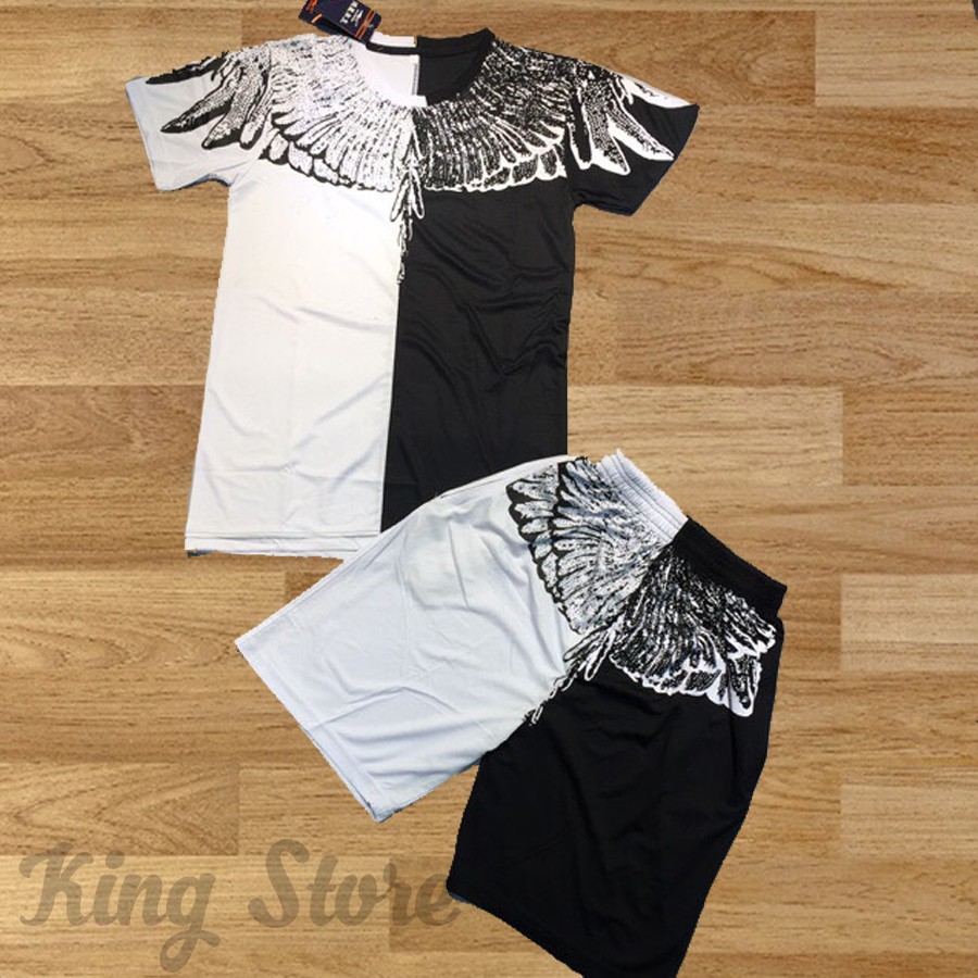 Đồ bộ nam bộ thể thao bộ hè lông xanh | BigBuy360 - bigbuy360.vn