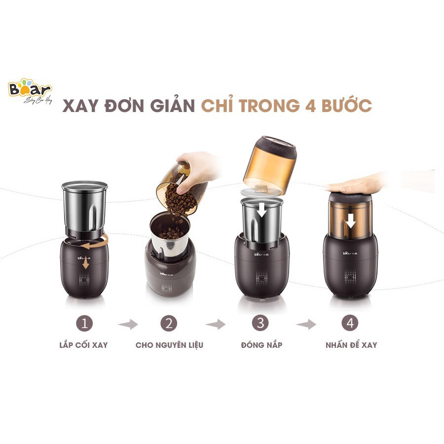 Máy Xay Thực Phẩm khô Bear FSJ-A03D1 (Hàng chính hãng - bảo hành 12 tháng)