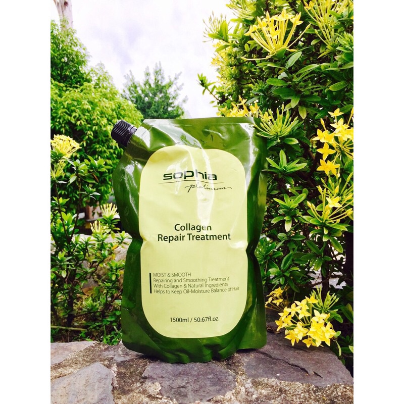 Ủ Hấp Tóc Sophia Platium Collagen Repair Treatment 1500ml-1000ml