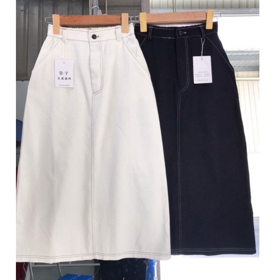 Chân Váy Bò Dáng Dài Lưng Chun Xẻ Sau 8804 | BigBuy360 - bigbuy360.vn